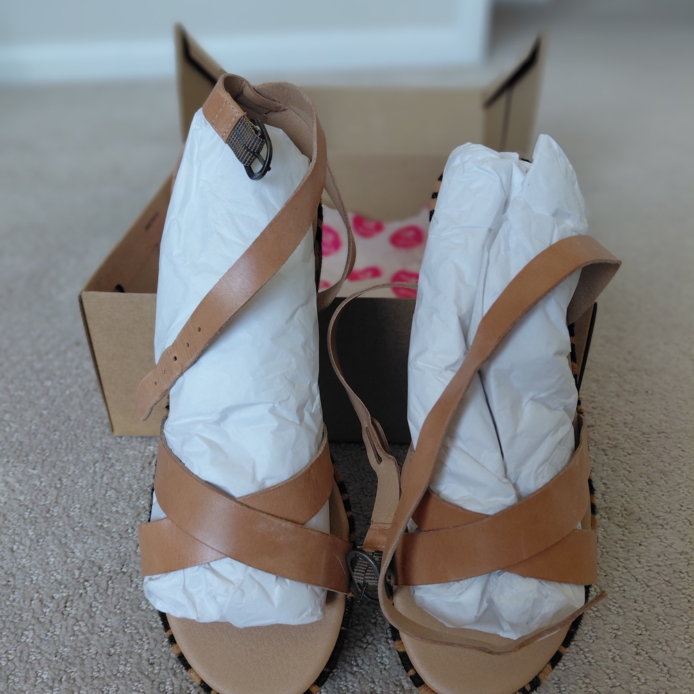 Matisse Tan Leather Strappy Sandals